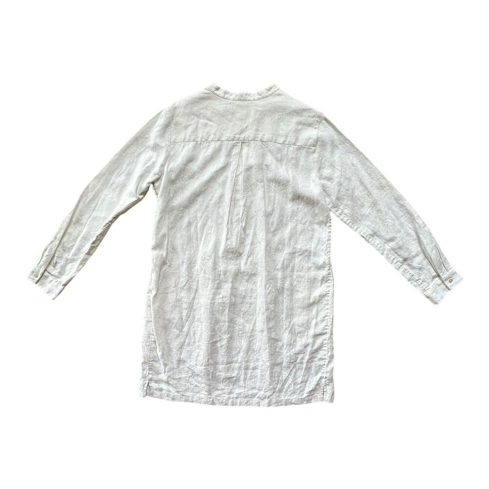 Lilly Pulitzer Linen Shirt Dress Size 10 White, Shells Print - Picture 6 of 7